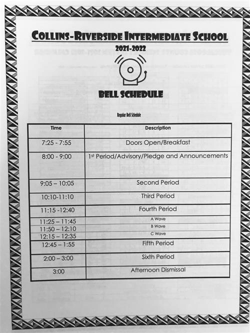 Bell Schedule
